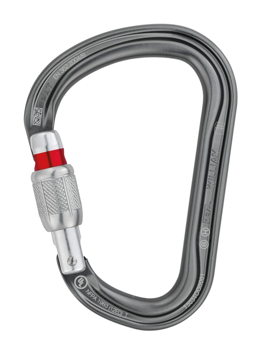 Petzl William Screw-Lock HMS Moschettone a Ghiera - Moschettoni a pera HMS  - Set rinvii & moschettoni - Arrampicata - Tutti